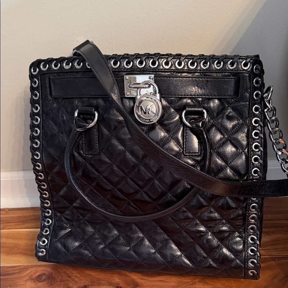 Michael Kors Black Quilted Shoulder Bag